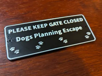 Keep Gate Closed Dogs Planning Escape - No AMS