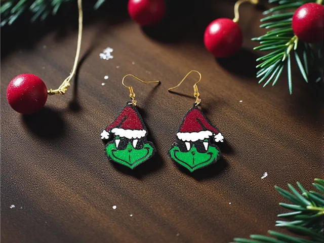 Cool Grinch earrings