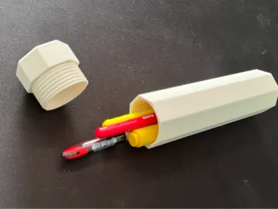 Pencil Case with Screw Cap