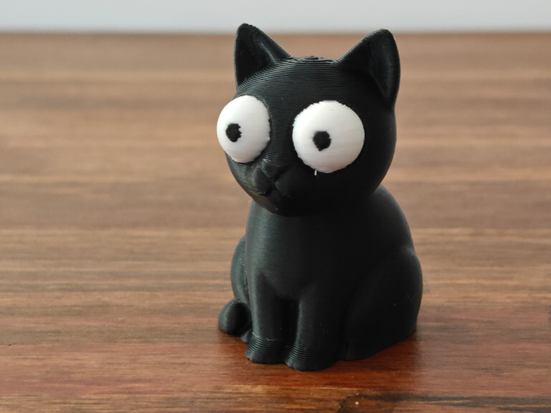 Funny Staring Cartoon Bug-Eyed Cat 