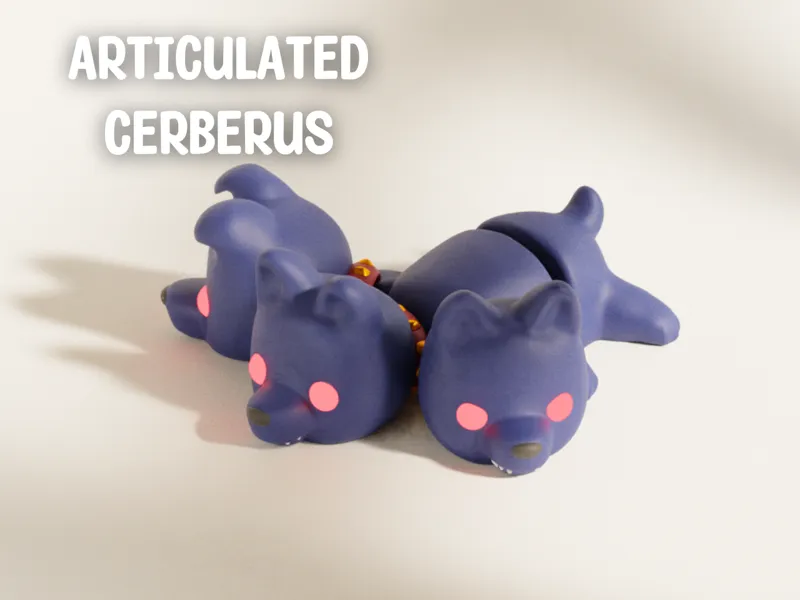 Articulated Cerberus Dog Flexi Heads 3 Emotions