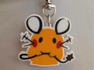 Dedenne Pokemon Keychain (AMS Minimalist Art)