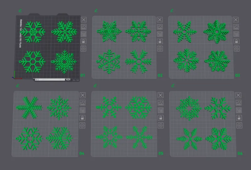 Snoflakes - 24 variations