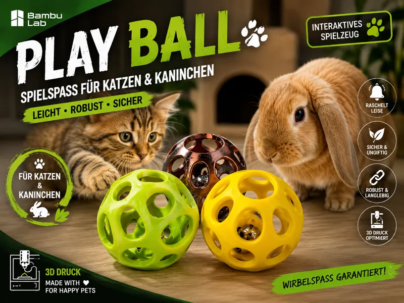 Interactive Pet Play Ball with Ball