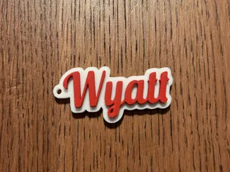 Wyatt name keychain