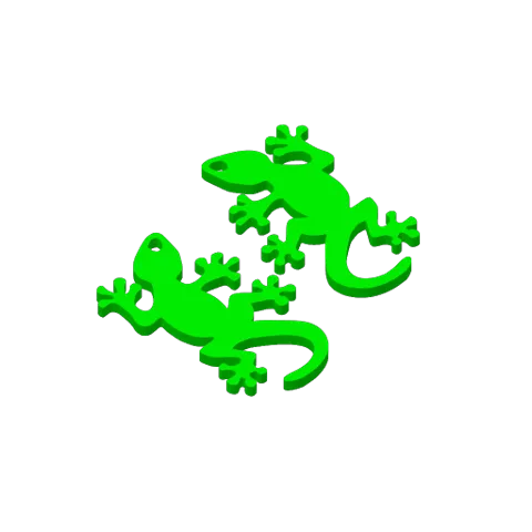 LIZARD EARRINGS / PENDIENTES LAGARTO view 2