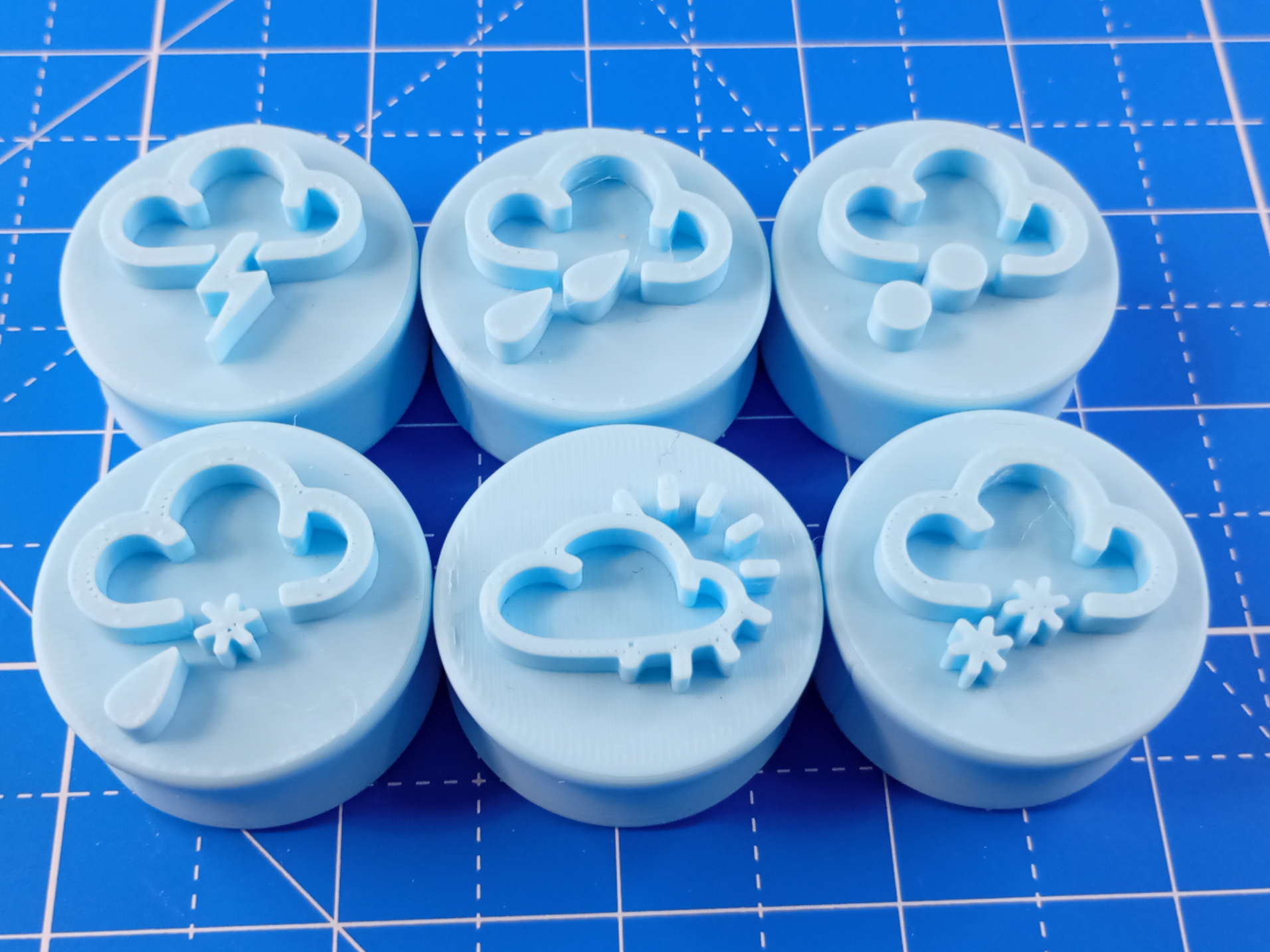 Meterological Weather Map Stampers 15mm
