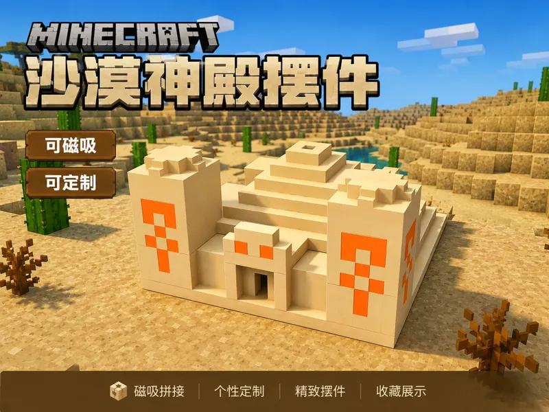 Minecraft 沙漠神殿 磁吸场景 - 可定制磁铁孔