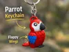 Scarlet Macaw with Keychain