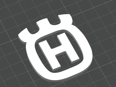 Husqvarna Emblem Logo - 3D Printed (No Text)
