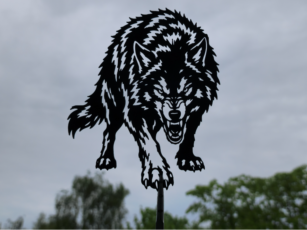 Ferocious Wolf 2D Wall Art Wildlife Decor