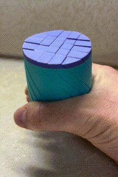 Flexible Twisty Cylinder - Slidy Print in Place