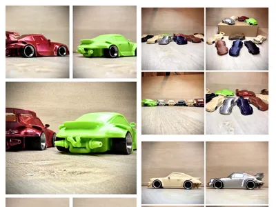 Porsche 911 Turbo RWB Car model set! 