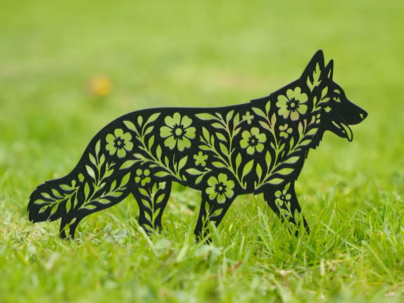 German Shepherd dog garden decoration