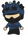Different from the default version: The delta logo on the back of this version has optional colors