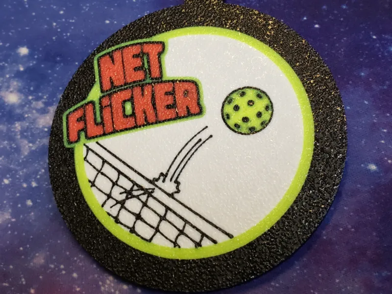 Net Flicker Pickleball Keychain