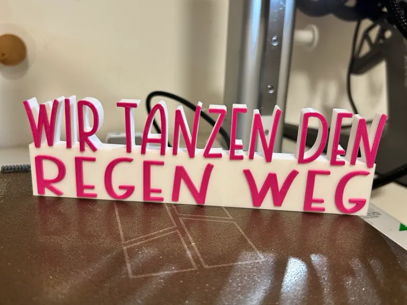 Wir tanzen den Regen weg – 3D Deko | Montez