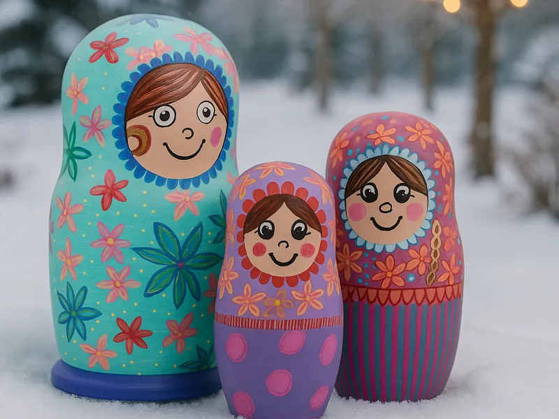 Matrjoschka Figuren 3er Set zum Anmalen