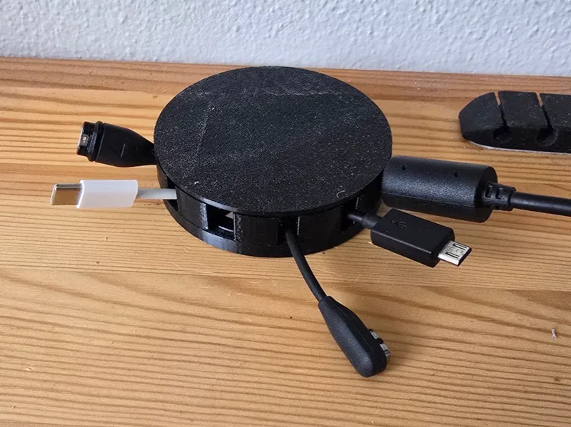 Grommet with cable holder / organizer - custom