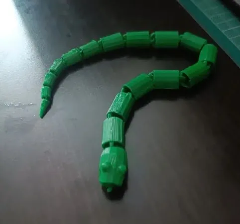 Articulated low poly snake