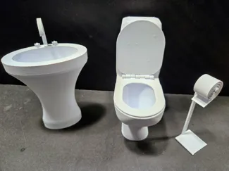 Doll Bathroom Set 1/6 Playscale
