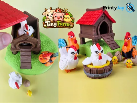 Soporte: Tiny Farm - Chicken Coop — referencia de MakerWorld