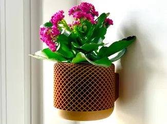 Wand-Blumentopf mit integriertem Abtropfboden LED