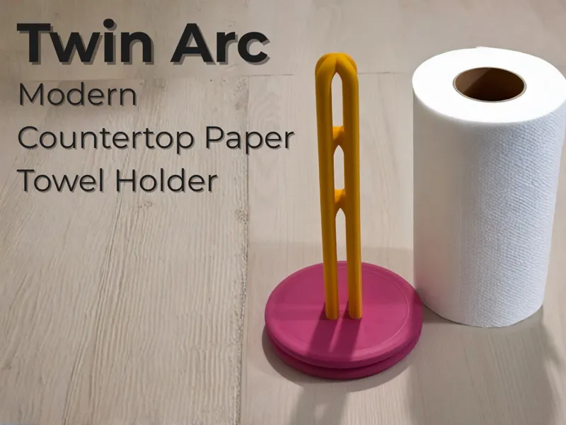 Twin Arc – Modern Countertop Paper Towel Holder