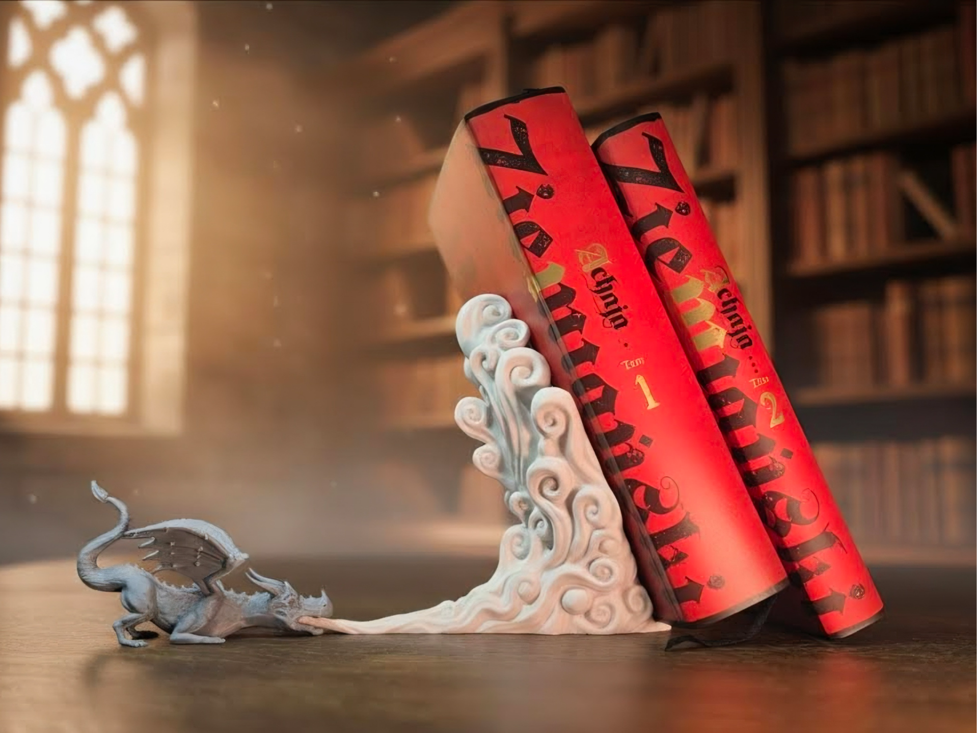 Miniatura 1 do modelo 3D Dragon bookend