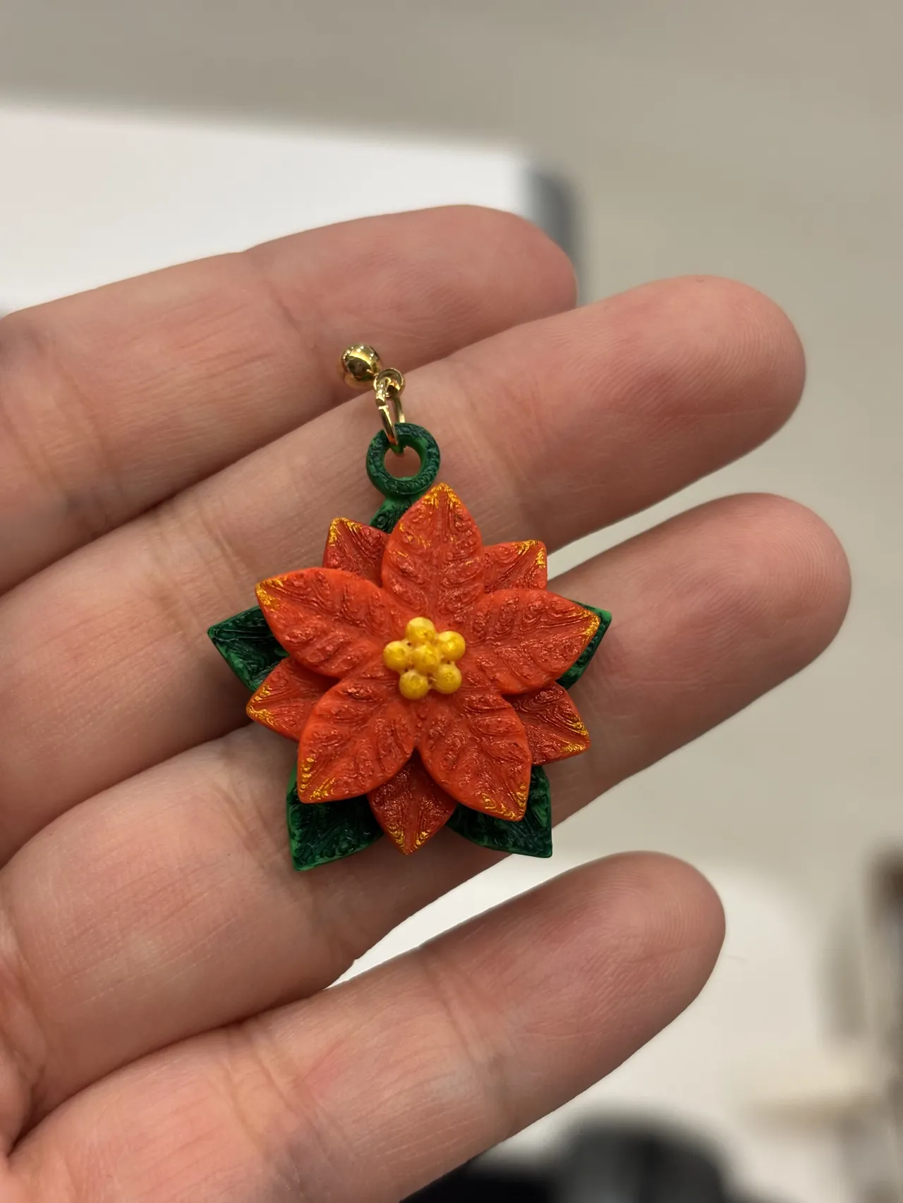 Poinsettia Glow Earrings view 3