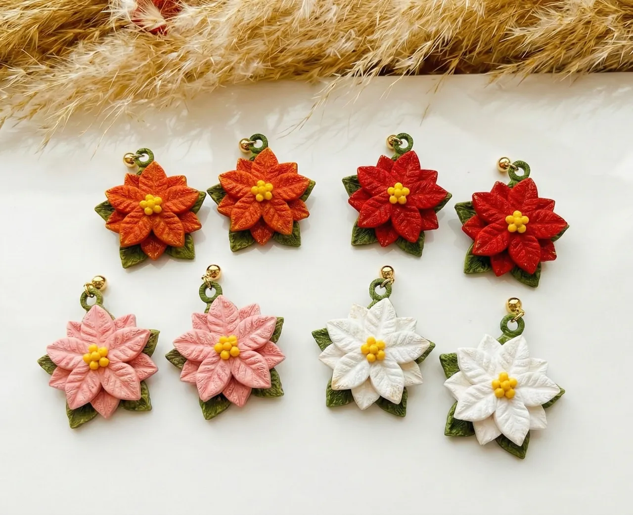 Poinsettia Glow Earrings view 2