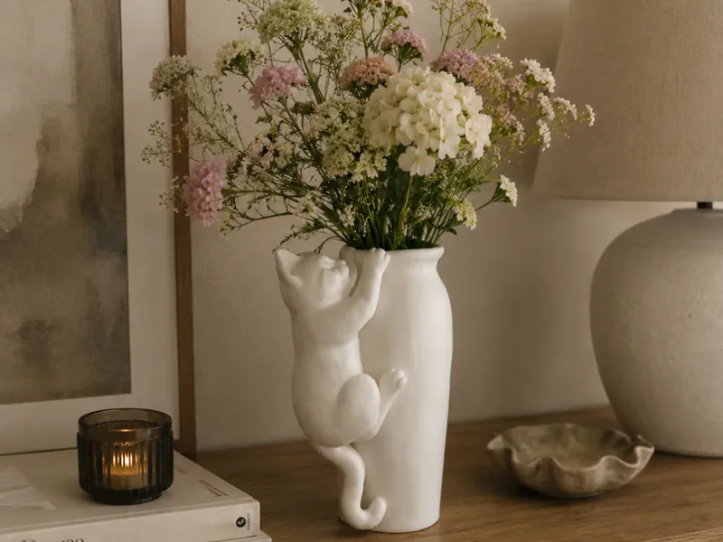 Cat Vase – Playful Charm & Minimalist Elegance