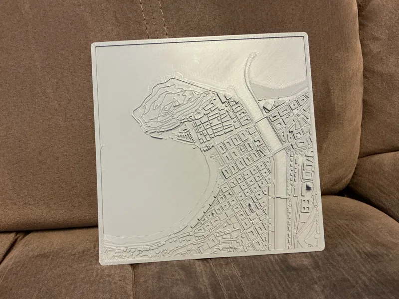 San Sabastian map with frame and ams
