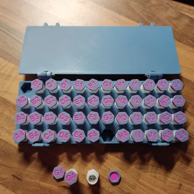 Smal Component Pot Small component storage with 48 containers Remixed by Aaron - MakerWorld