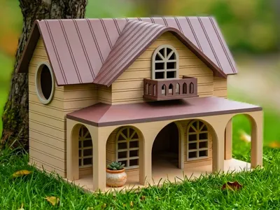 3D Printed Luxury Farmhouse Birdhouse 