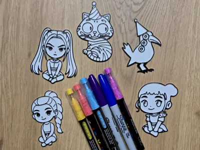 Kpop Demon Hunters Coloring Craft Creative DIY