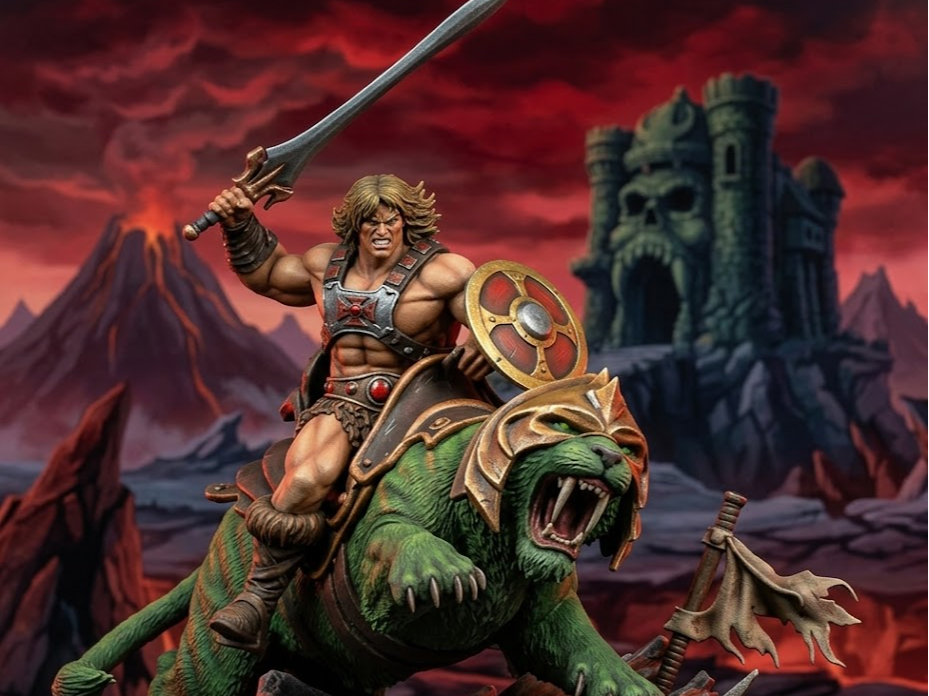 HEMAN CON SU TIGRE GRINGER, BATTLE CAT