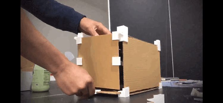 Cardboard Slide out shoe box fitting kit