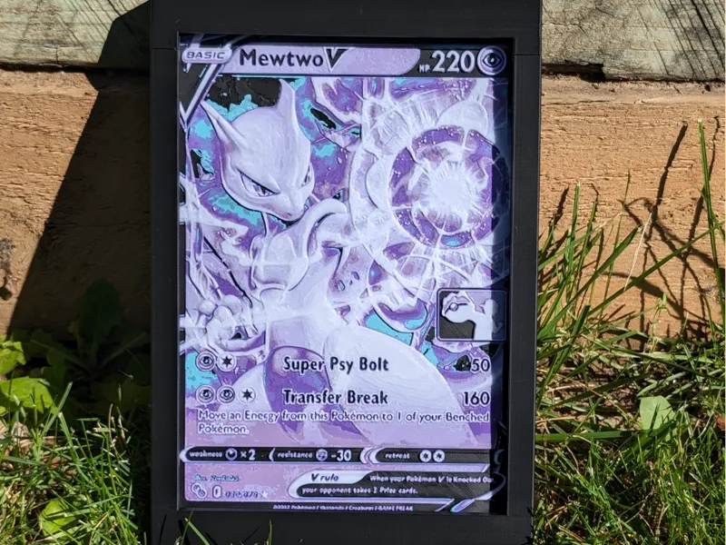 Mewtwo V Oversized Pokemon Card (Hueforge)