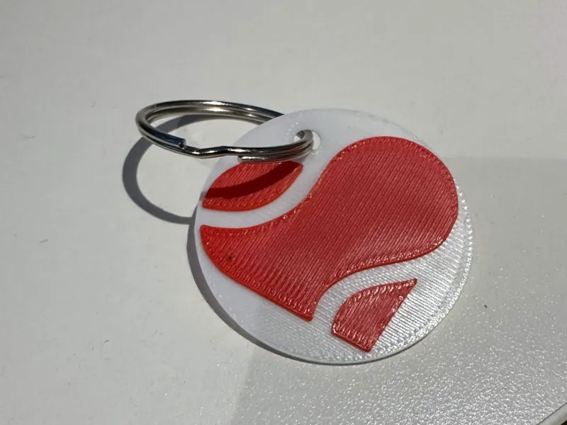Valentine's Day Tennis Ball Heart Keychain