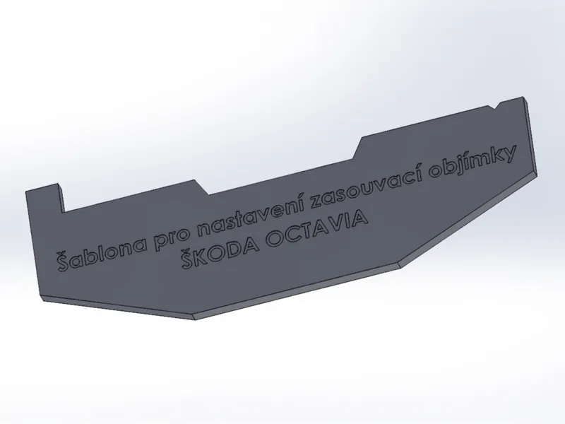 Šablona pro nastavení zasouvací objímky