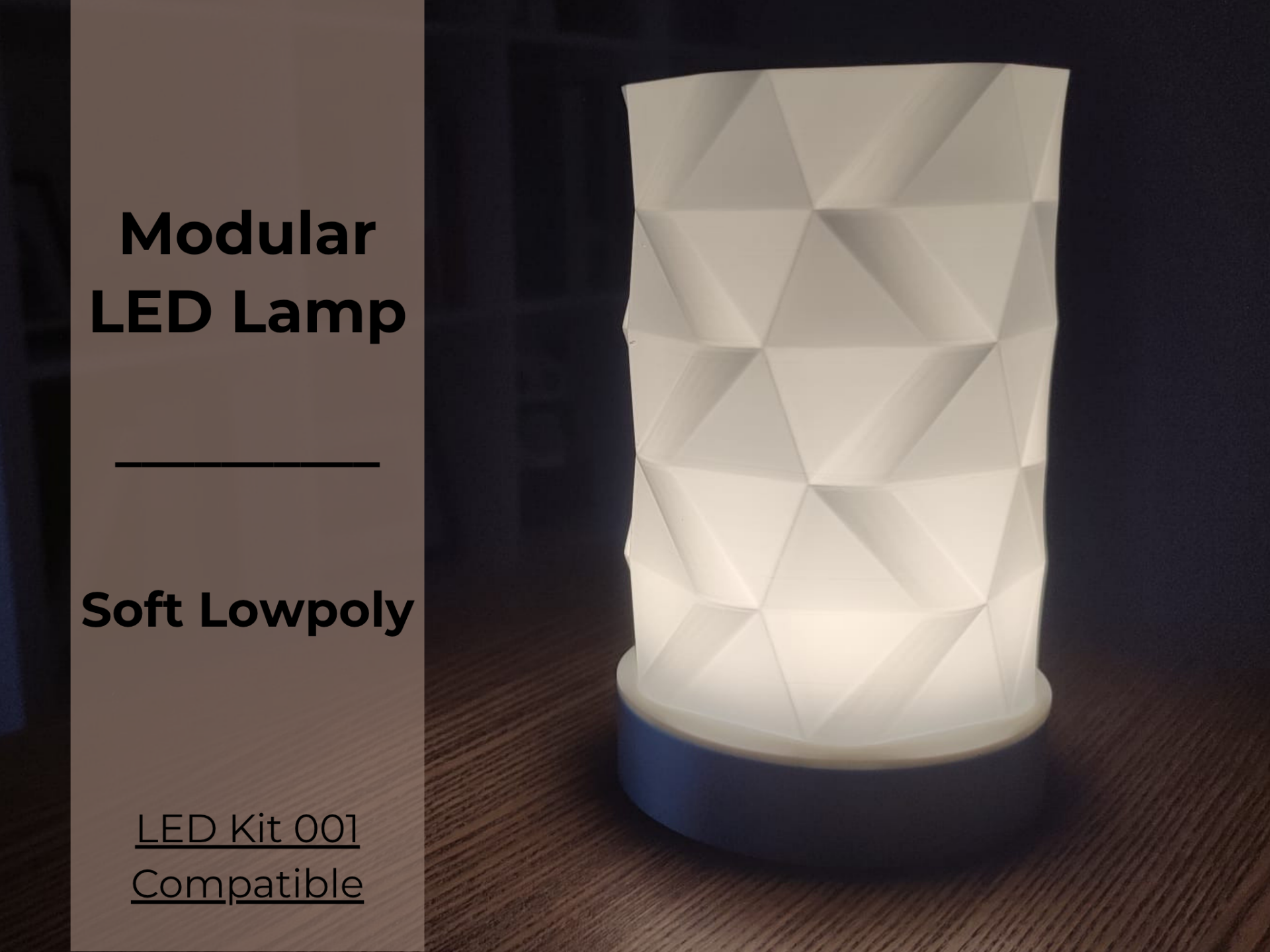 Modular LED Lamp - Soft Lowpoly