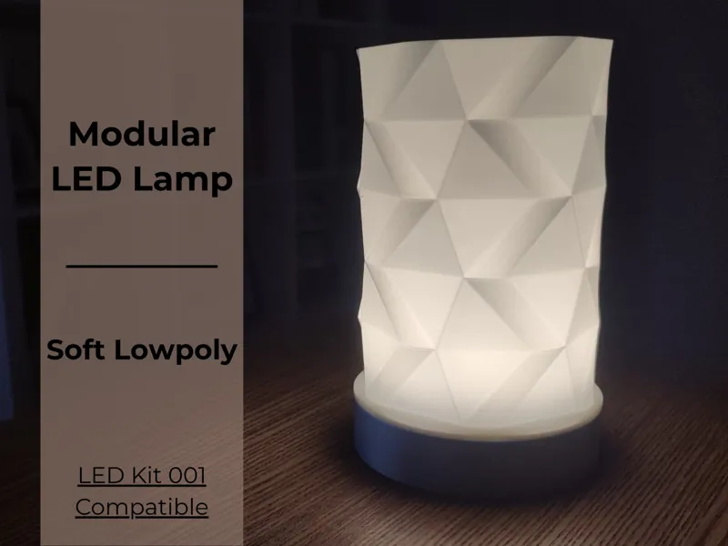 Modular LED Lamp - Soft Lowpoly