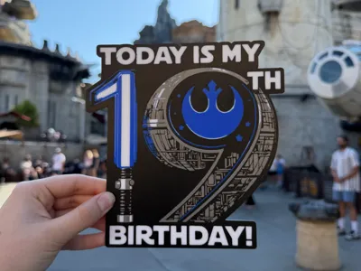 Star Wars 19th Birthday sign