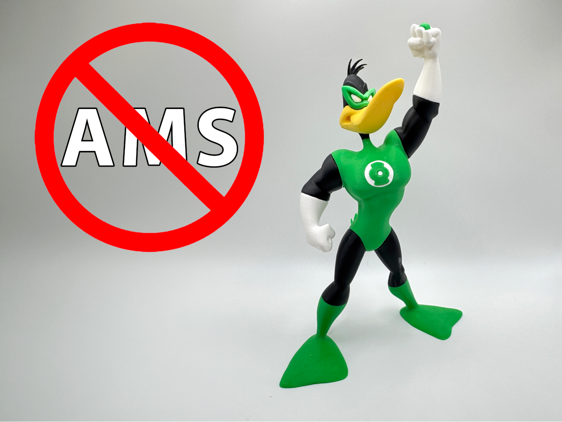 Daffy Duck Green Lantern No AMS 3D model