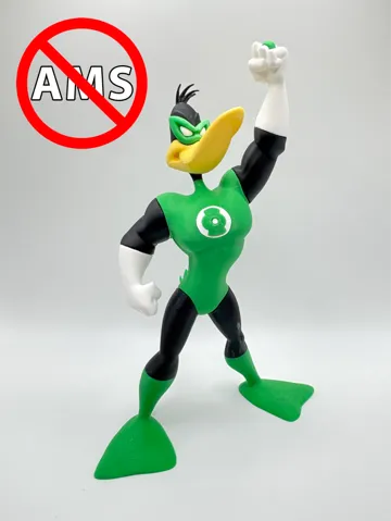 Accesorio para impresora 3D: Daffy Duck Green Lantern No AMS — vista de referencia 2