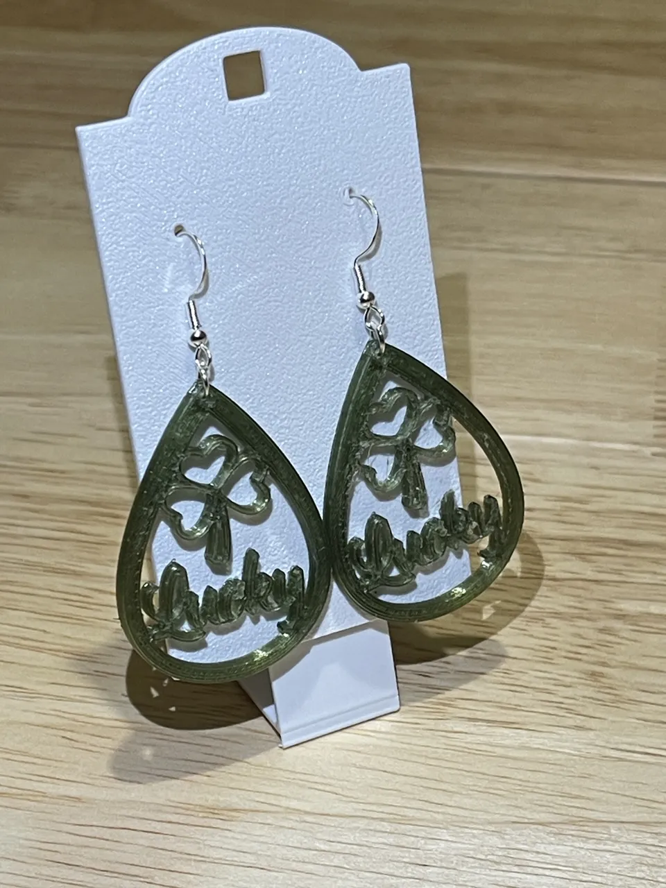 Lucky Earrings – Leaf Clover view 3