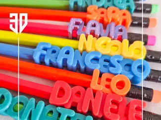 Lettere dei nomi bambini per matite