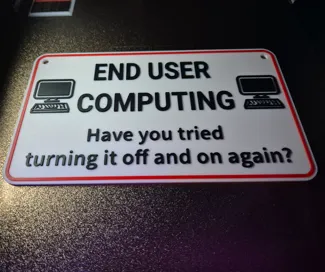 End User Computing door sign