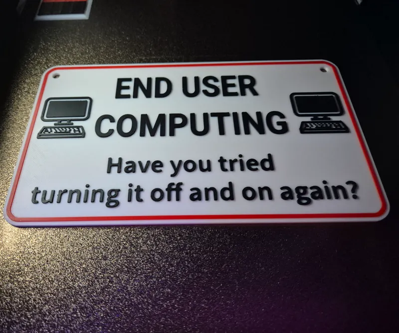 End User Computing door sign